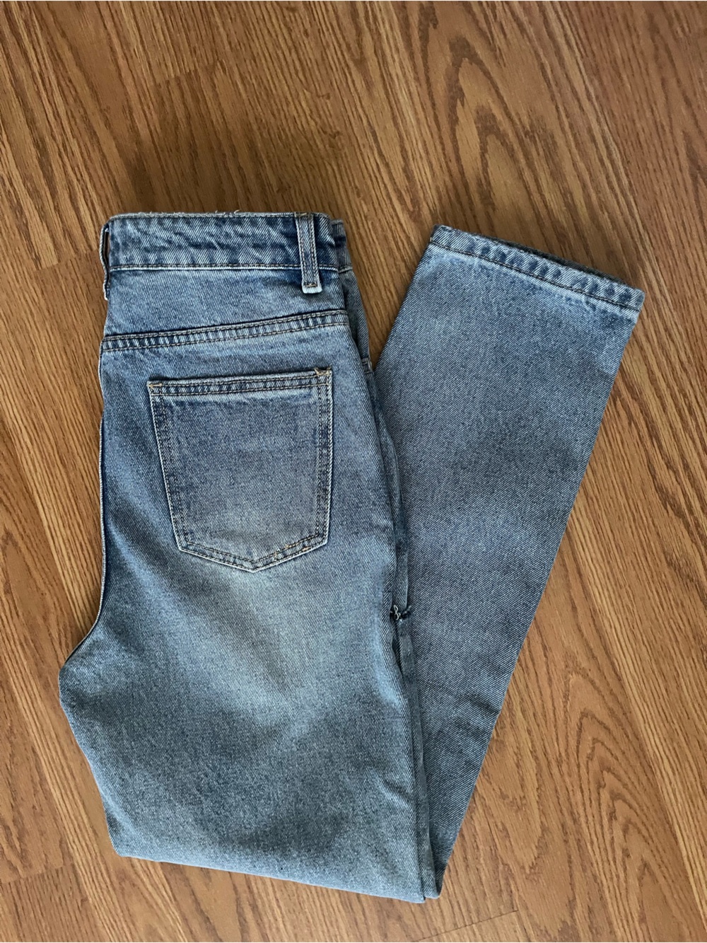 New no tags Grey Lab Ripped High Waist Slim Straight Leg Jeans size 25